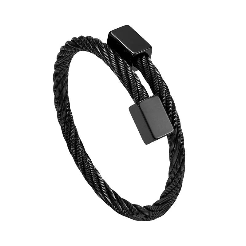 Personalized Stainless Steel Woven Geometric Bracelet