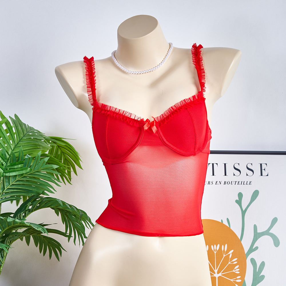 Women's Leopard-print Strappy Mesh Lace Underwire Shaper