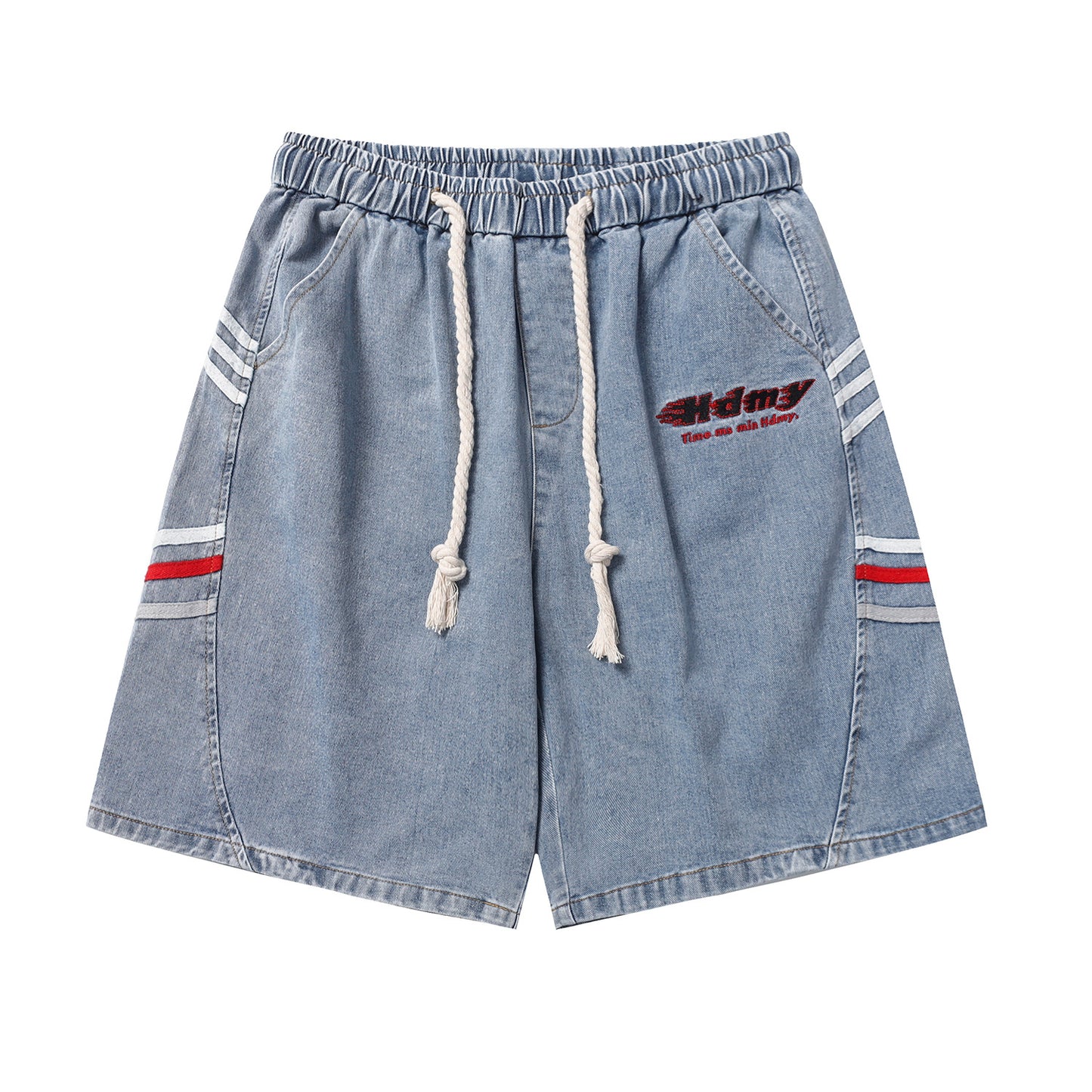 American Washed Design Sense Baggy Denim Shorts