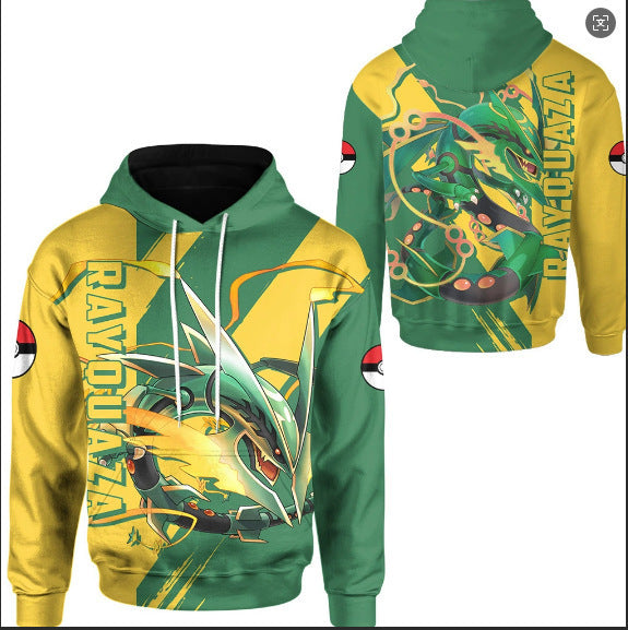 Simulated Street-style Digital-print Hooded Sweatshirt For Foreign Trade