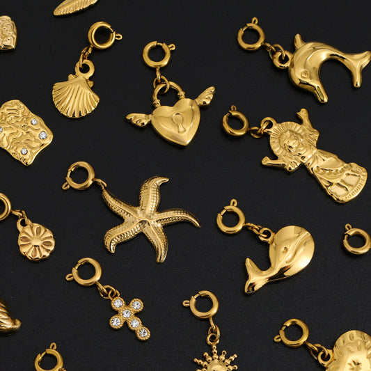 Stainless Steel Marine Life Starfish Shells Conch And Hearts