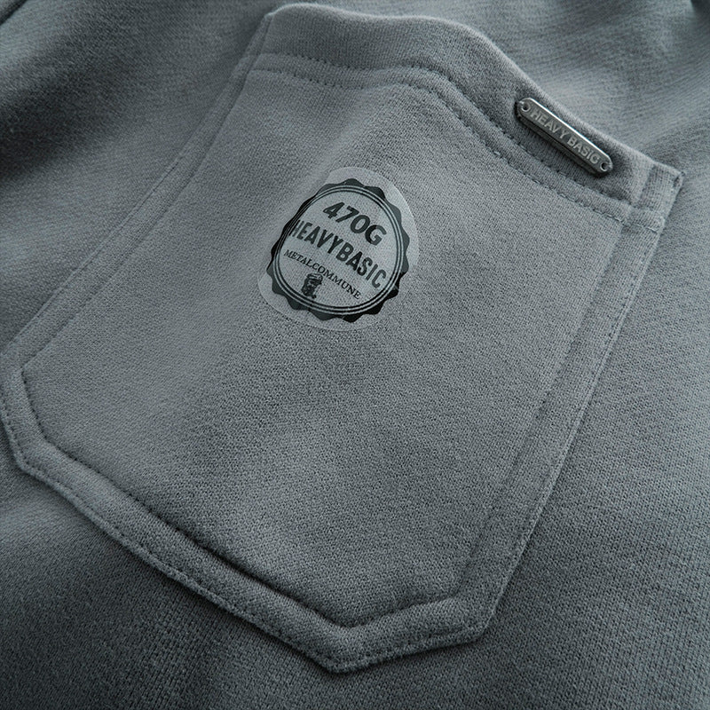 Closed Drawstring Thickened Fleece-lined Male And Female Trendy Brand Casual Tappered Sweatpants