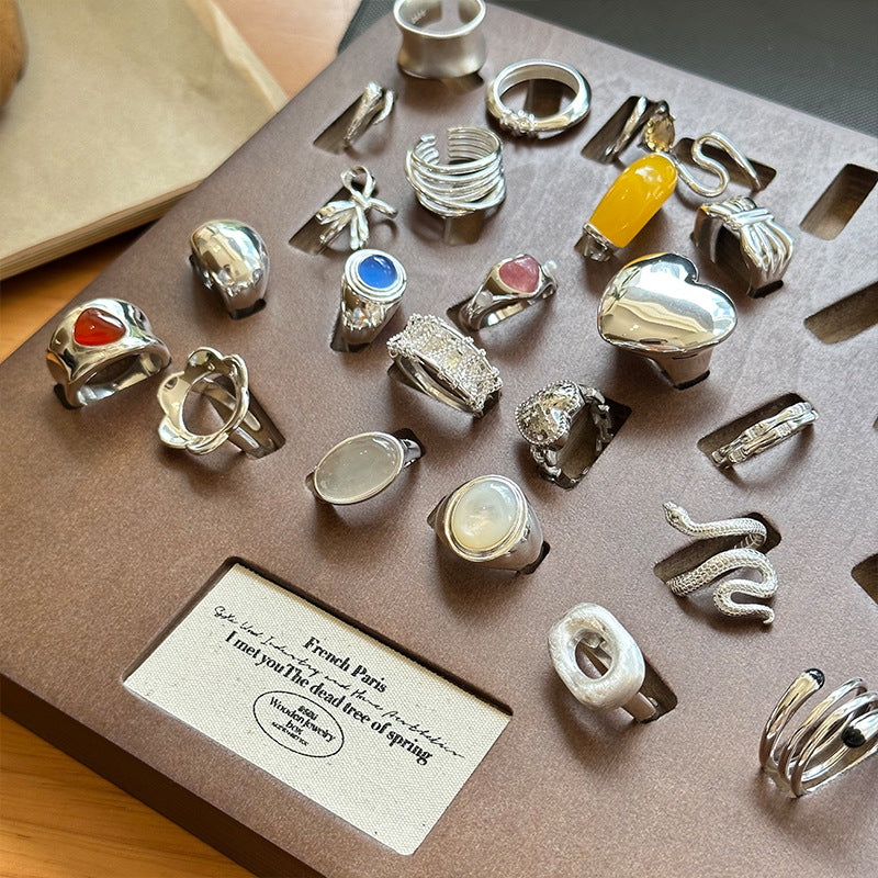 Heavy-duty Index Finger Ring S925 Sterling Silver Jewelry