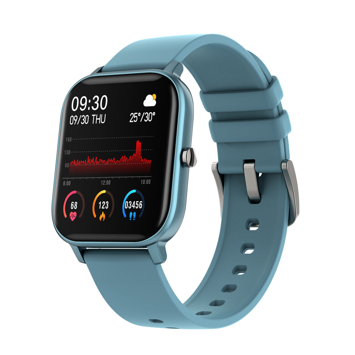 All-touch Smartwatch Bracelet With Heart Rate And Blood Pressure Monitoring