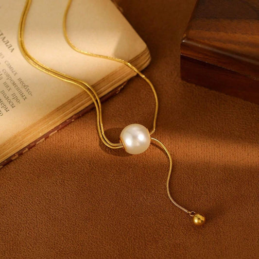 Simple Pearl Necklace Summer-Proof Fade-Resistant Elegant Choker Fashionable And Unique Collar For Women