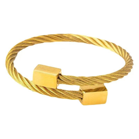 Personalized Stainless Steel Woven Geometric Bracelet