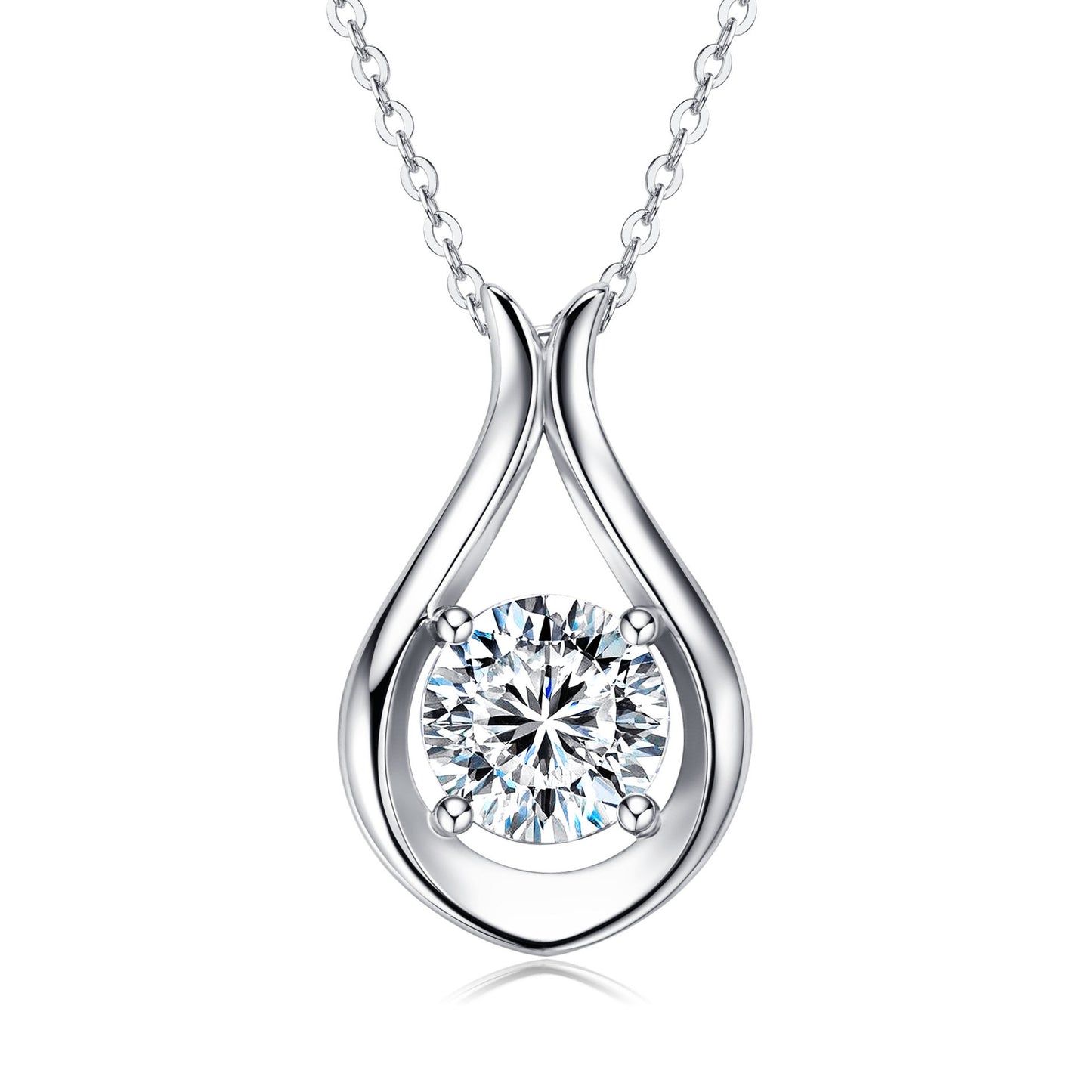 Minimalist Versatile And Sophisticated Waterdrop Moissanite Pendant For Women